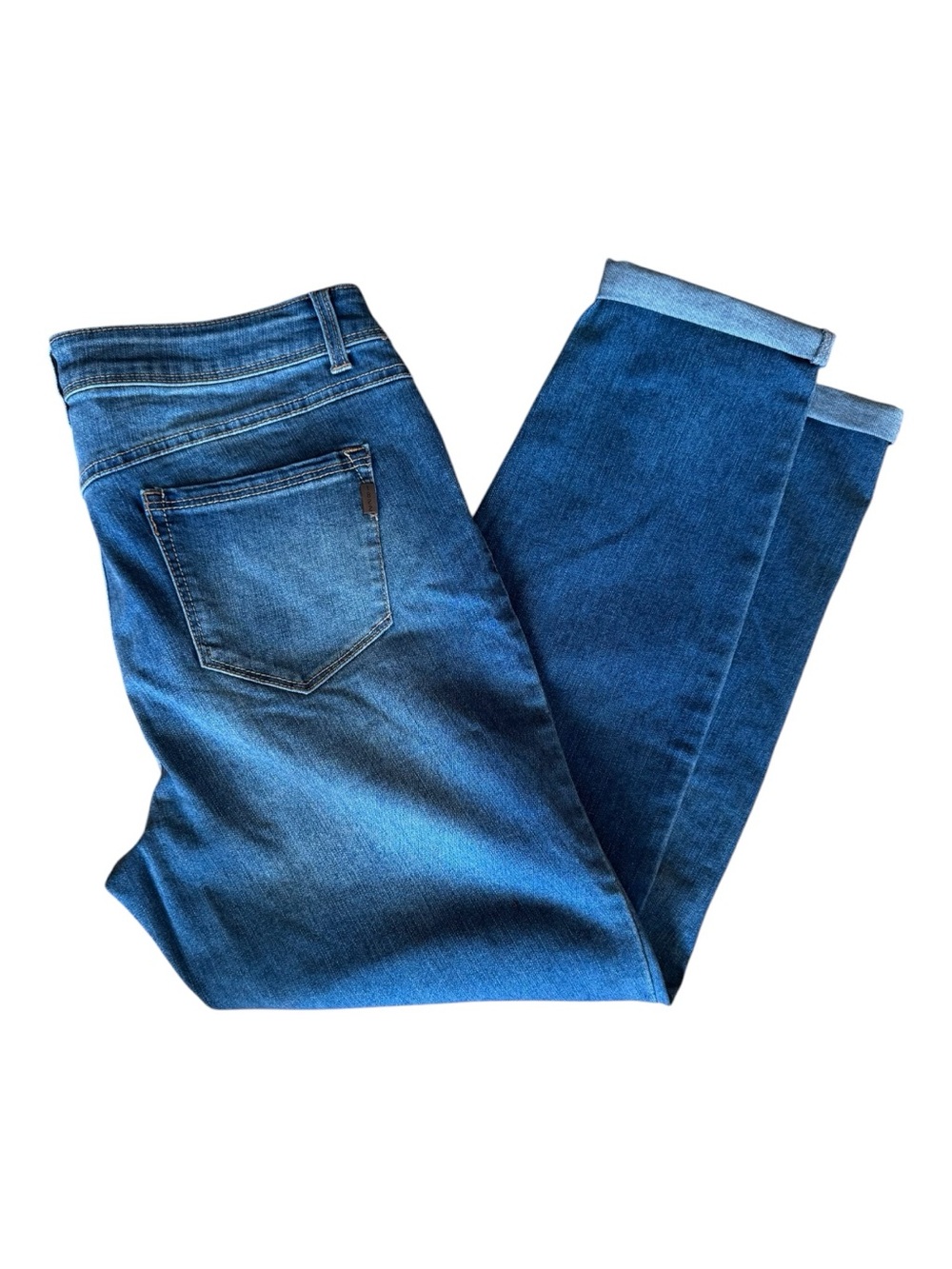1822 Adrianna Mid-Rise Skinny Crop Jeans Size 14 Retro Mom Denim Medium Wash - Picture 4 of 14
